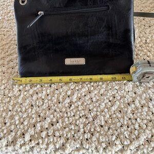 Nicole Miller Black Leather Crossbody Bag